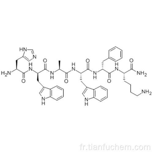 L-Lysinamide, L-histidyl-D-tryptophyl-L-alanyl-L-tryptophyl-D-phénylalanyl- CAS 87616-84-0